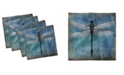 Ambesonne Dragonfly Set of 4 Napkins, 12" x 12"